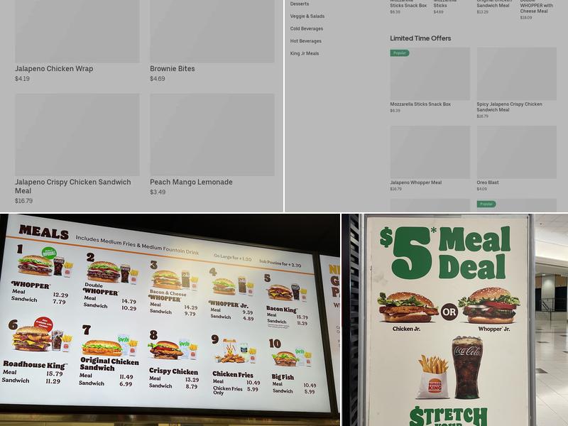 Burger King Menu