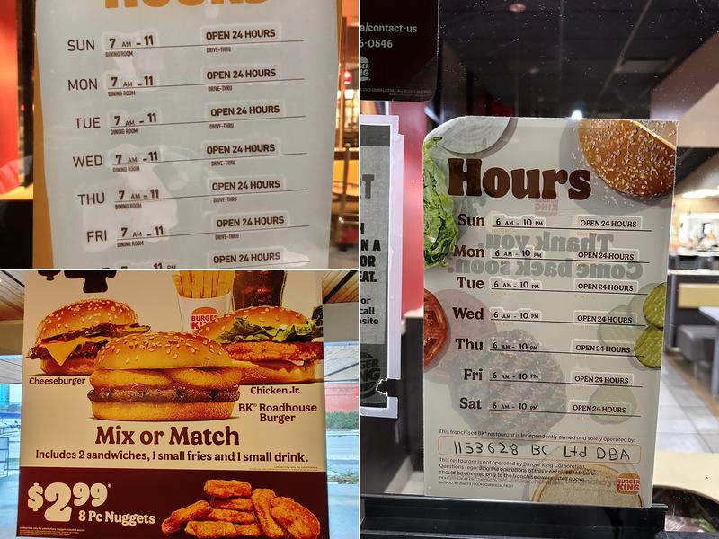 Burger King Menu