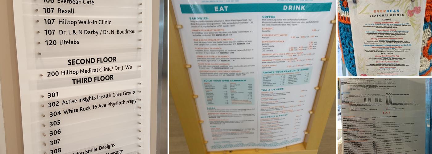 Everbean Café Menu