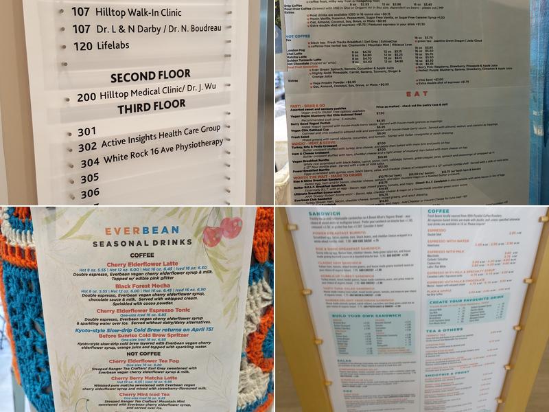 Everbean Café Menu