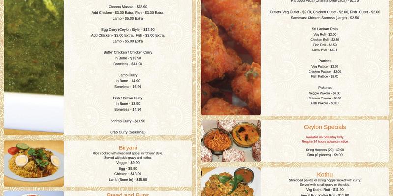 East West Fusion Kitchen Menu
