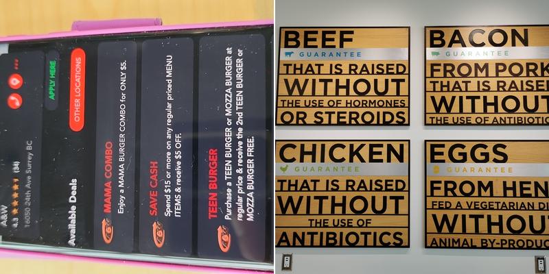 A&W Menu