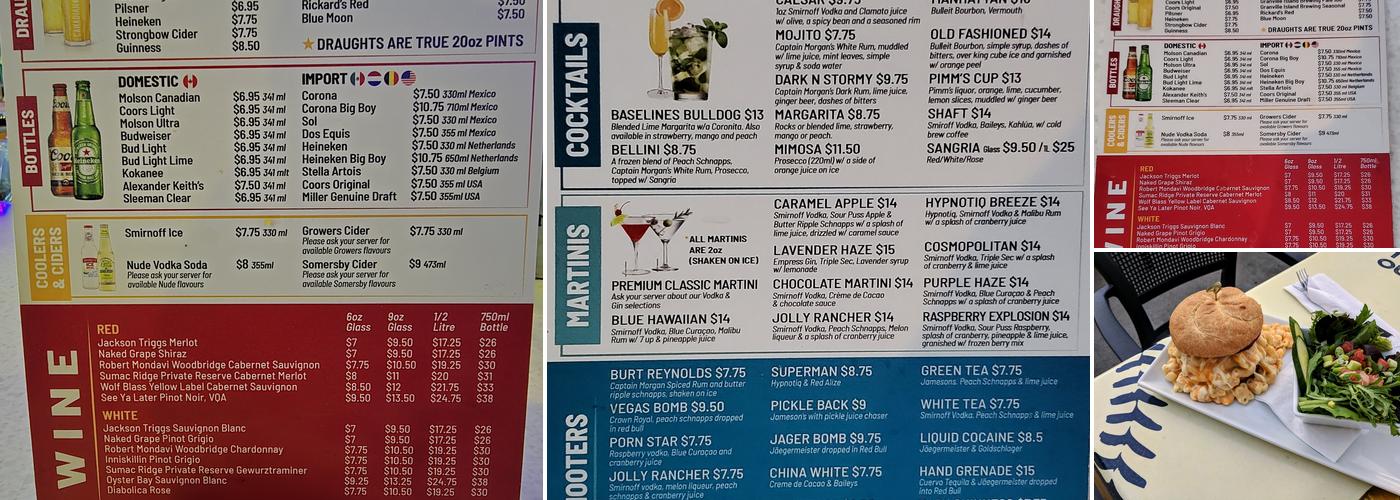 Baselines Pub Menu