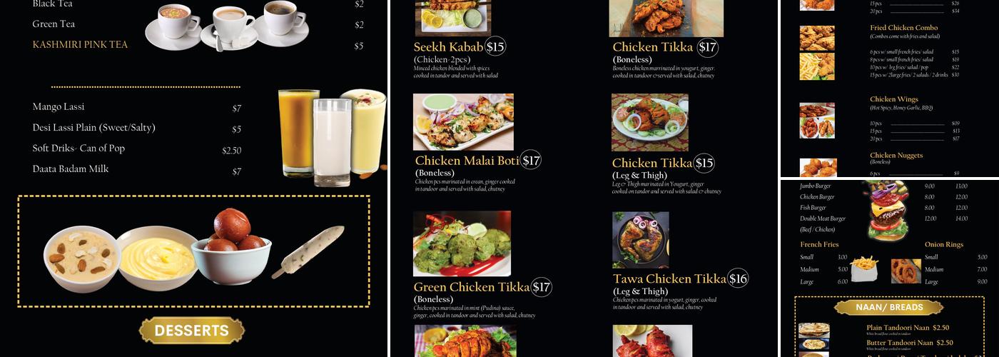 Zaiqa Restaurant Menu