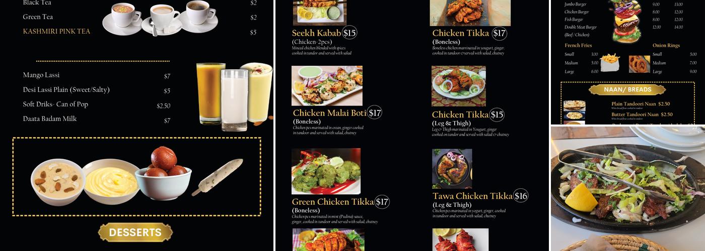 Zaiqa Restaurant Menu