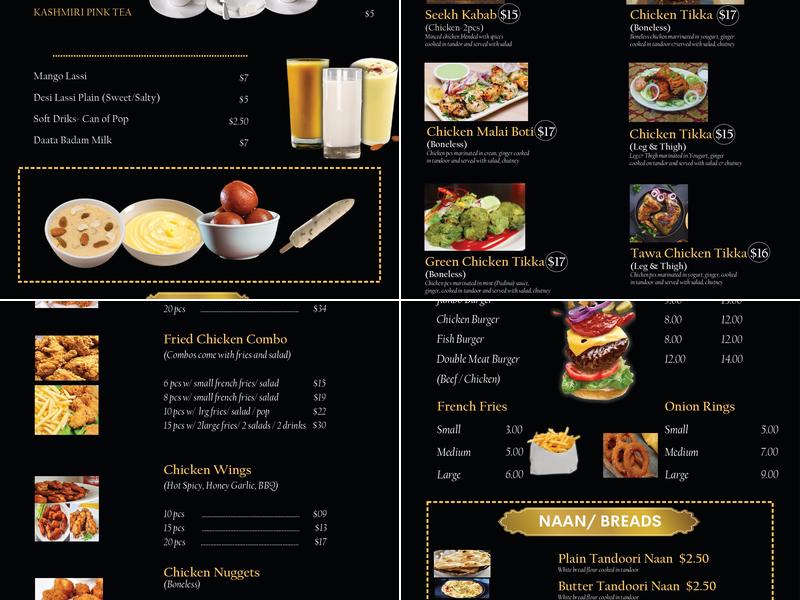 Zaiqa Restaurant Menu
