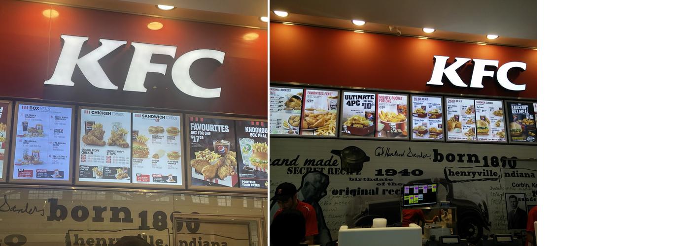 KFC Menu