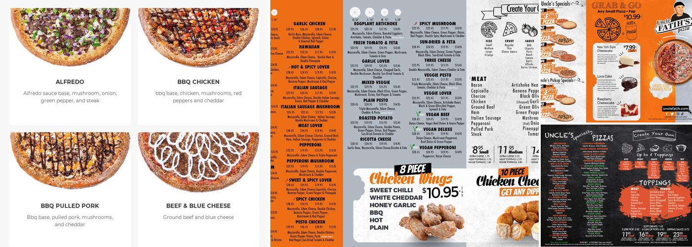 Uncle Fatih's Pizza - KITSILANO Menu
