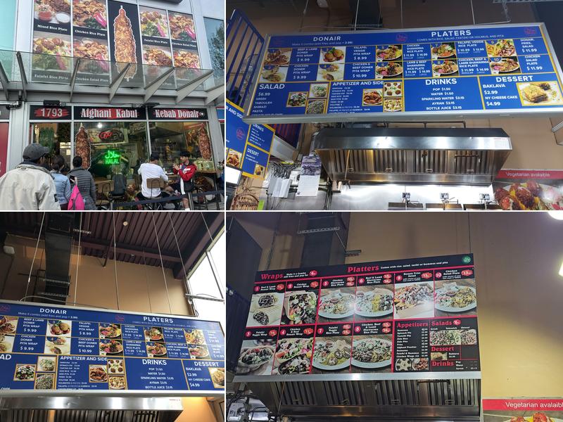 Afghani Kabul Kebab Donair Ltd Menu