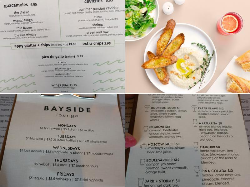 Bayside Lounge Menu