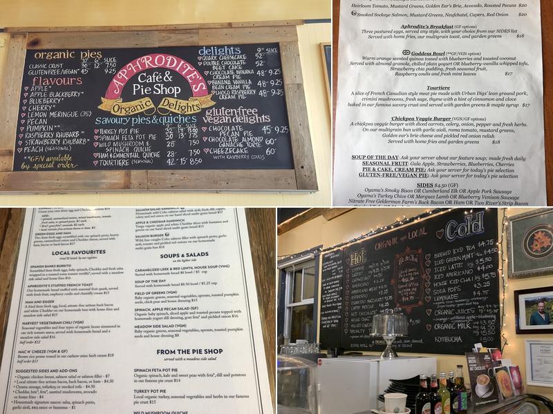 Aphrodite's Organic Cafe Menu