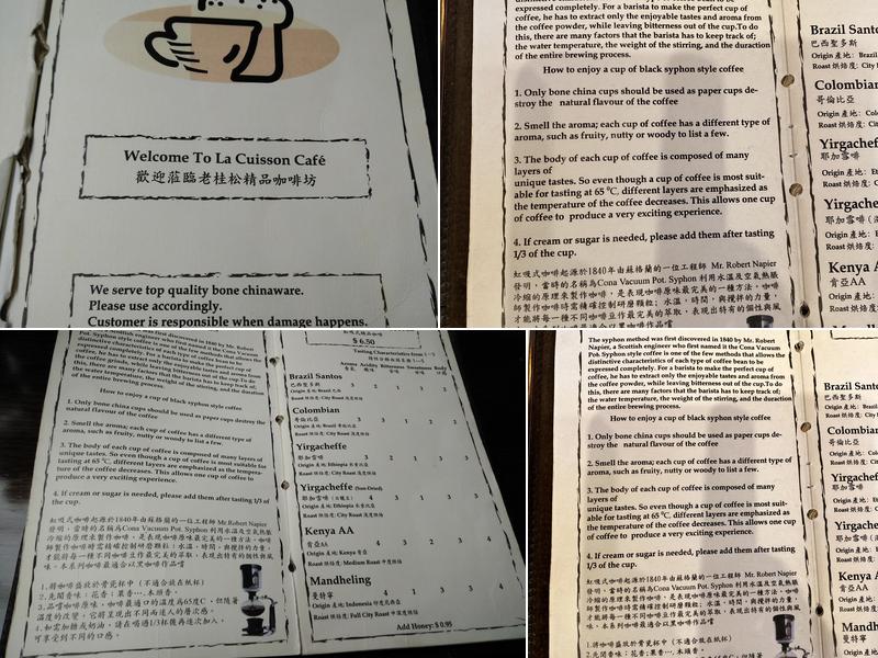 La Cuisson cafe Menu