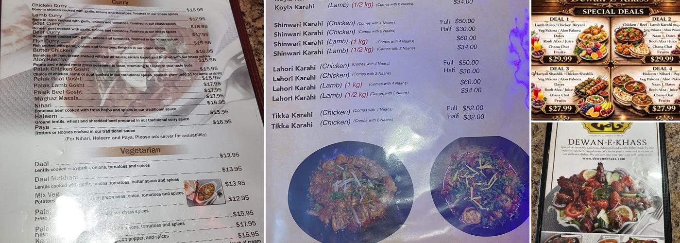 Dewan-E-Khass Restaurant Menu