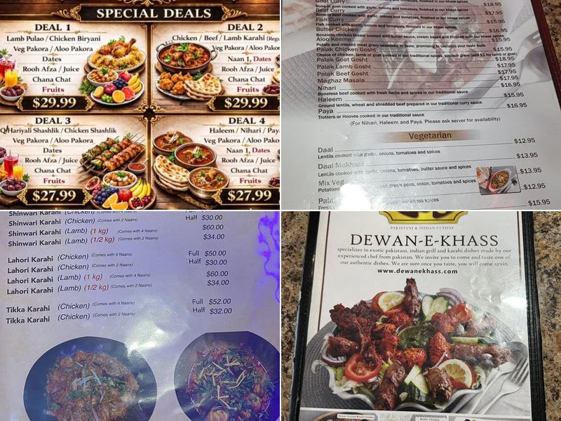 Dewan-E-Khass Restaurant Menu