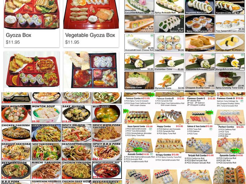Downtown Sushi Bar Menu