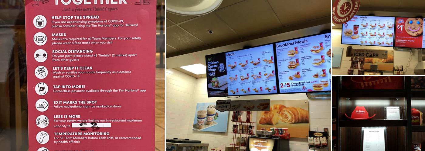 Tim Hortons Menu