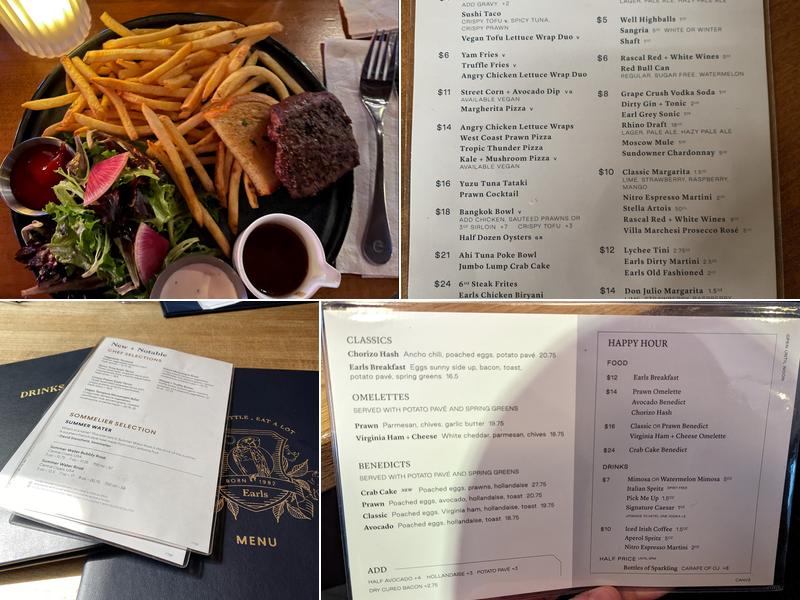 Earls Kitchen + Bar Menu