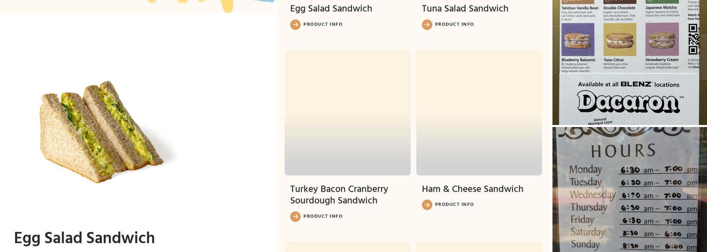 Blenz Coffee Menu