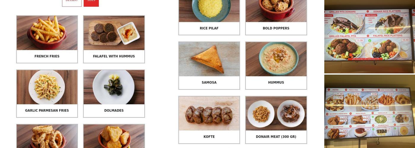 Donair Dude Menu