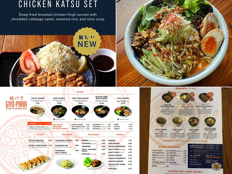 Gyo Para Gyoza & Ramen Bar Menu