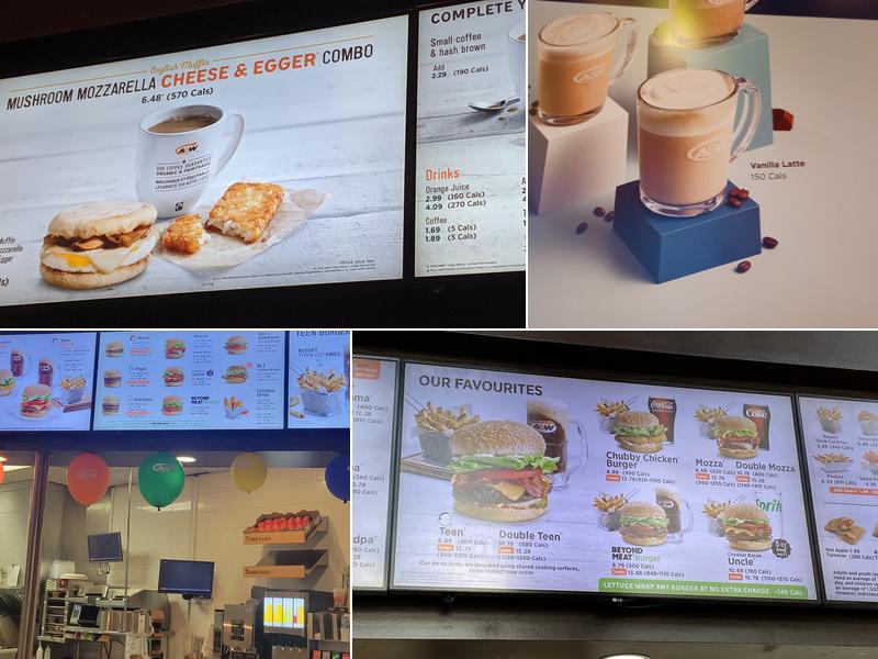 A&W Canada Menu