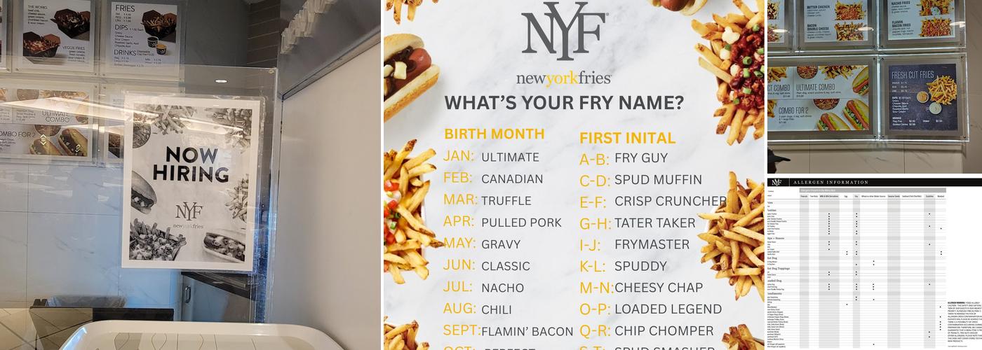 New York Fries Pacific Mall Menu