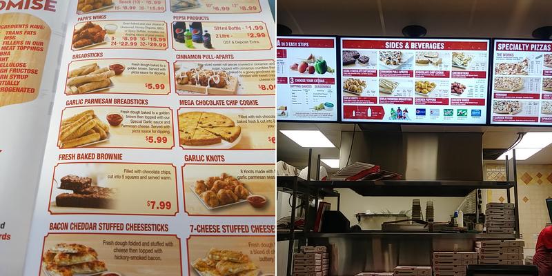 Papa John's Pizza Menu