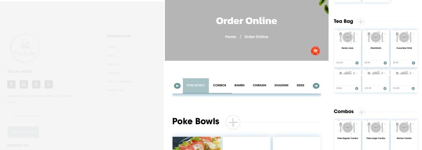 Poke N Chat (Ramen, Poke, Bubble Tea) Menu