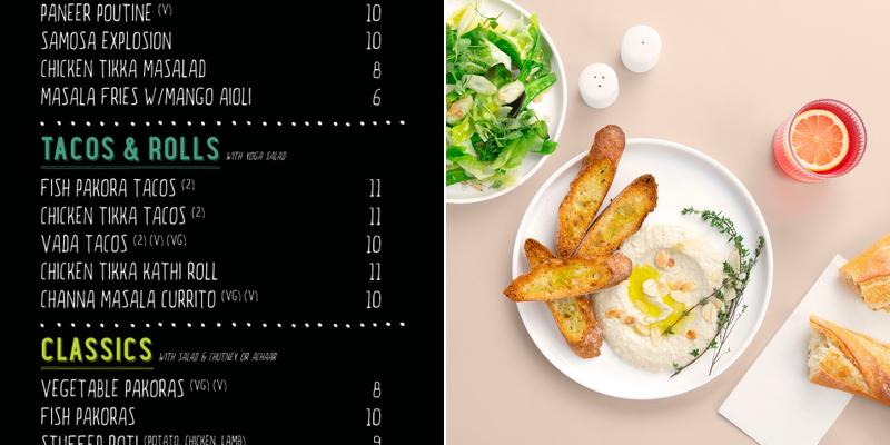 Holi Masala Food Truck Office Menu