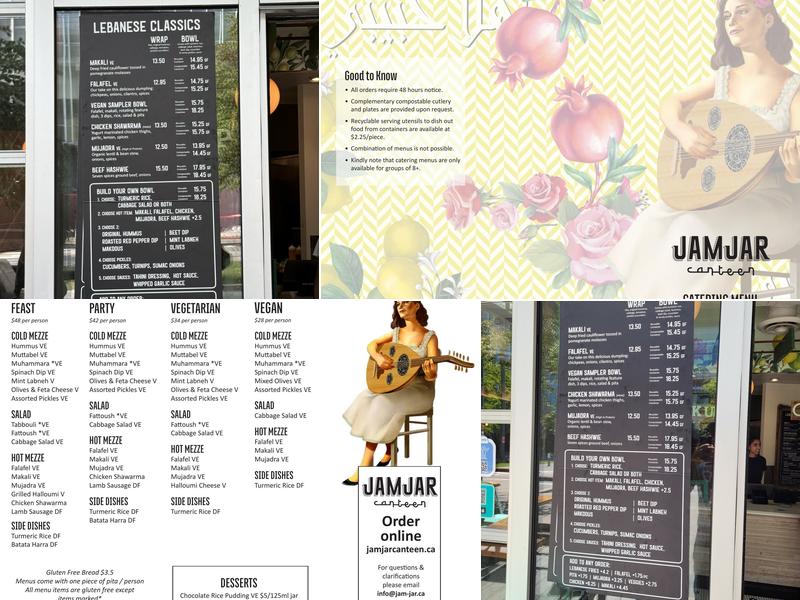 Jamjar Canteen Menu