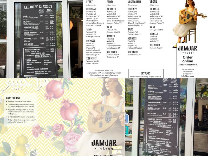 Jamjar Canteen Menu