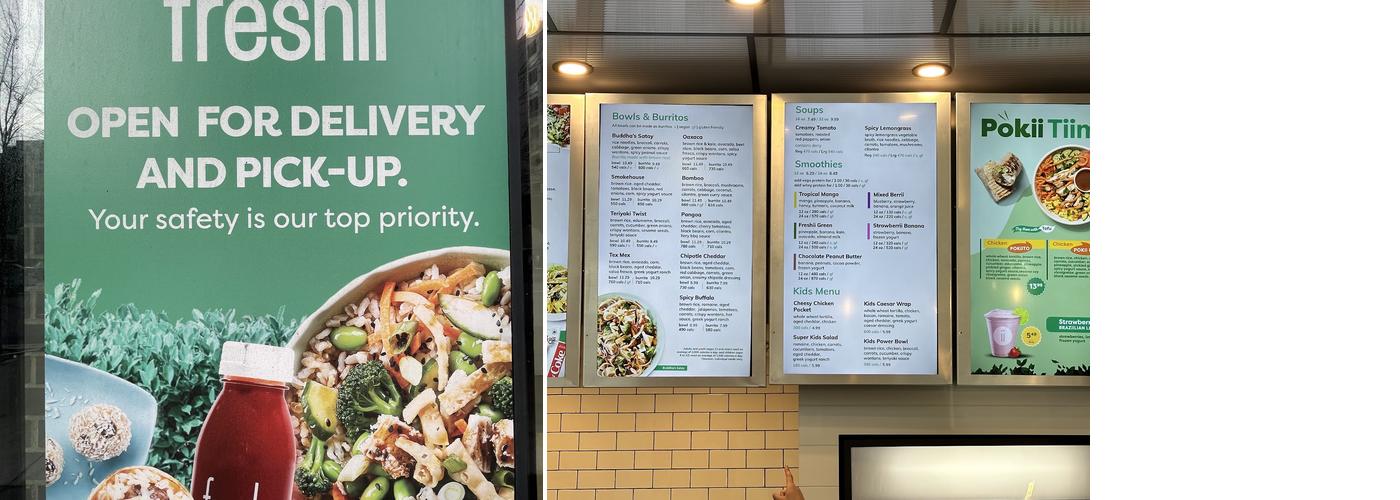 Freshii Menu