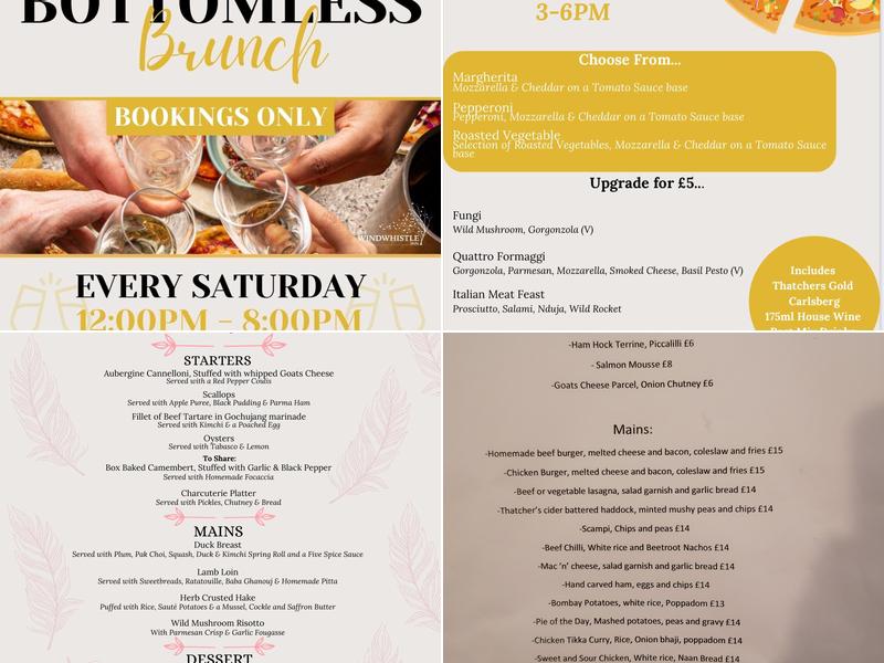 The Windwhistle Inn Menu