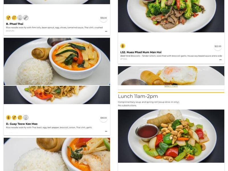 Baan Thai Wok & Bar Menu