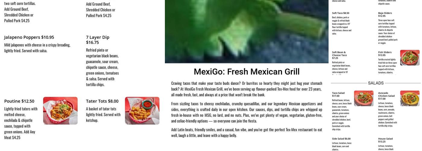 Mexigo Menu