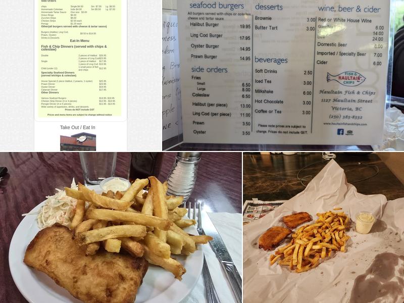 Haultain Fish & Chips Menu