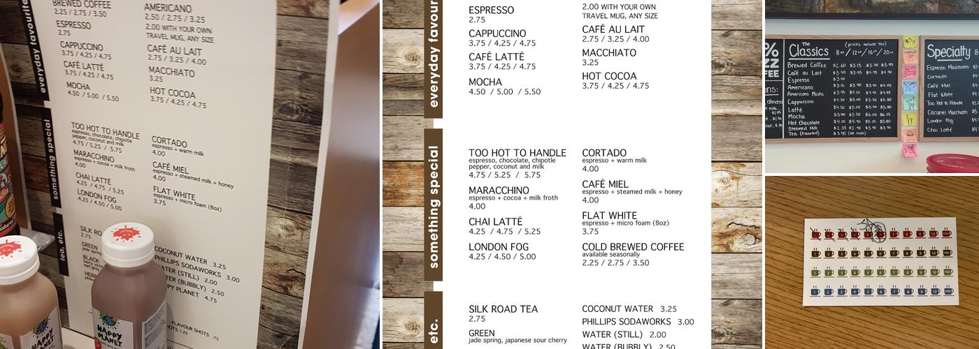 Sequoia Coffee Menu