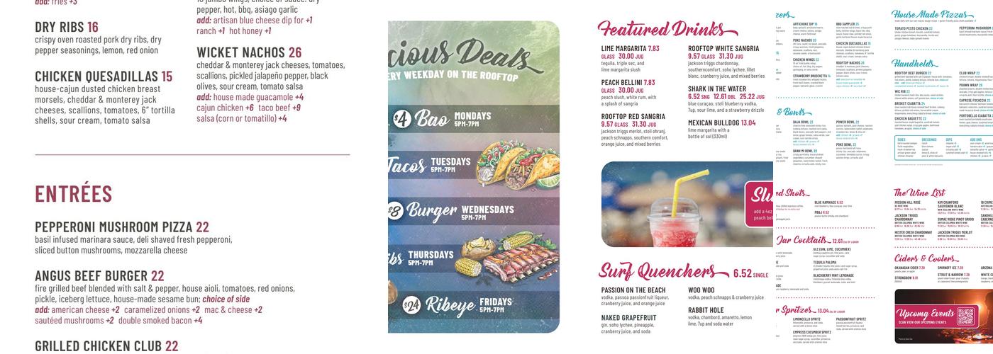 Big Bad Johns Menu