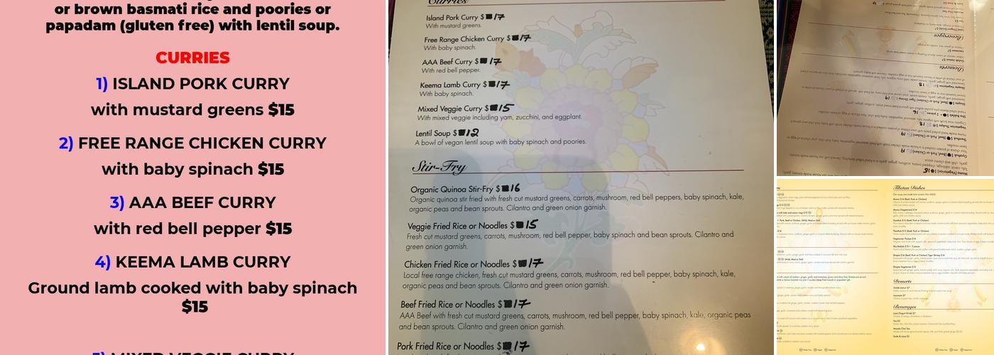 Tibetan Kitchen Cafe Menu