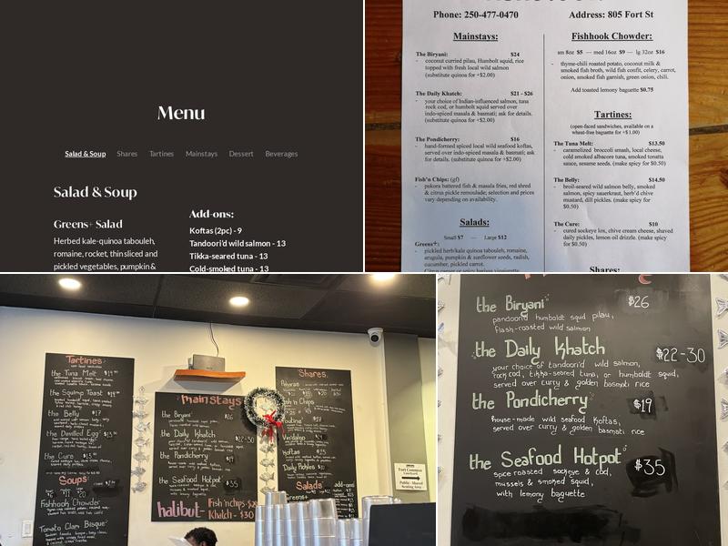 Fishhook Menu
