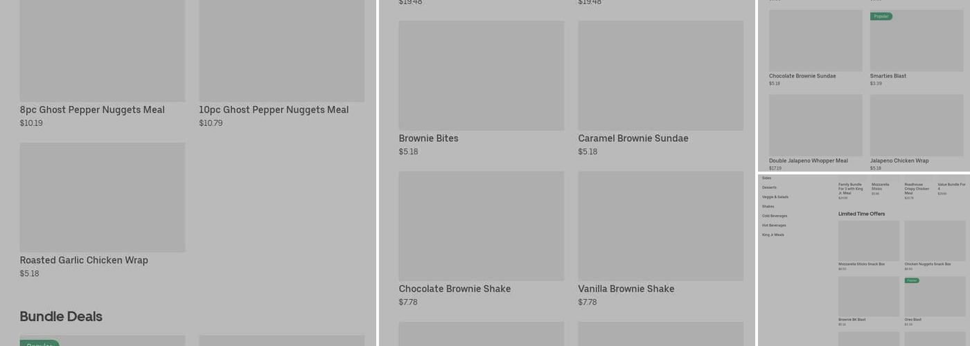 Burger King Menu