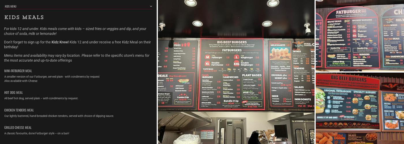 Fatburger Victoria Menu