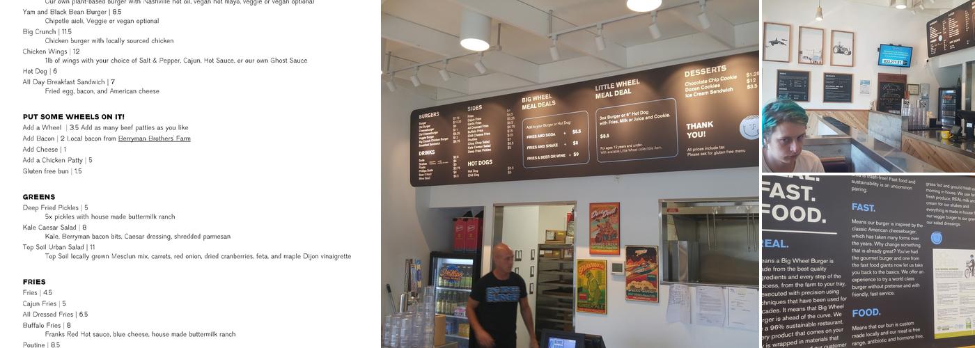 Big Wheel Burger GATEWAY Menu