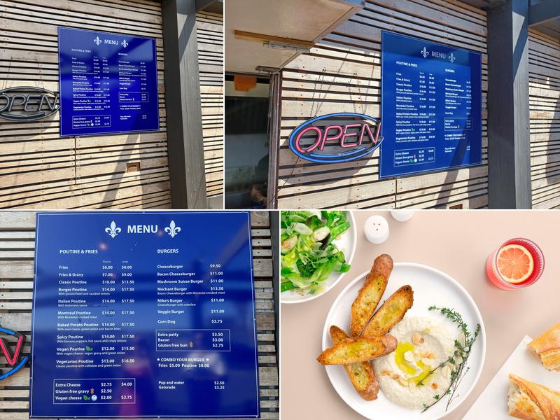 L'Authentique Poutine and Burgers Menu