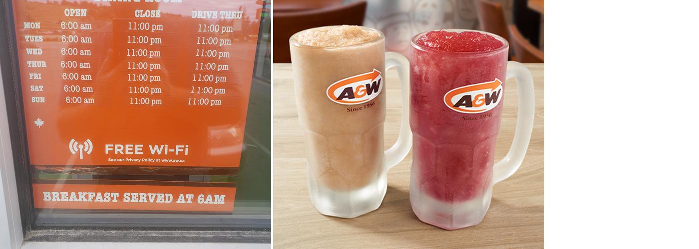 A&W Canada Menu