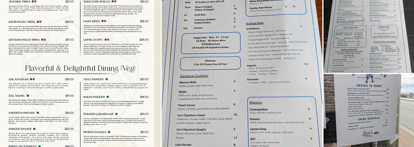 Dastaan Modern Indian Cafe and Bistro Menu