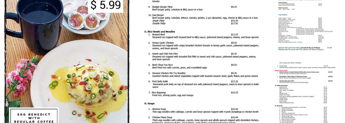 Potpourri of Flavours Menu