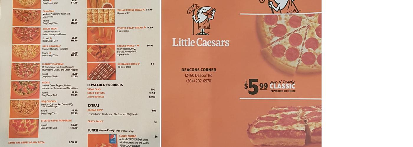Little Caesars Pizza Menu