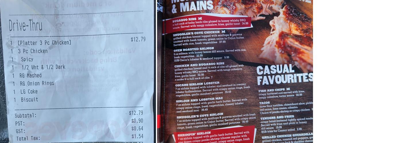 Popeyes Louisiana Kitchen Menu