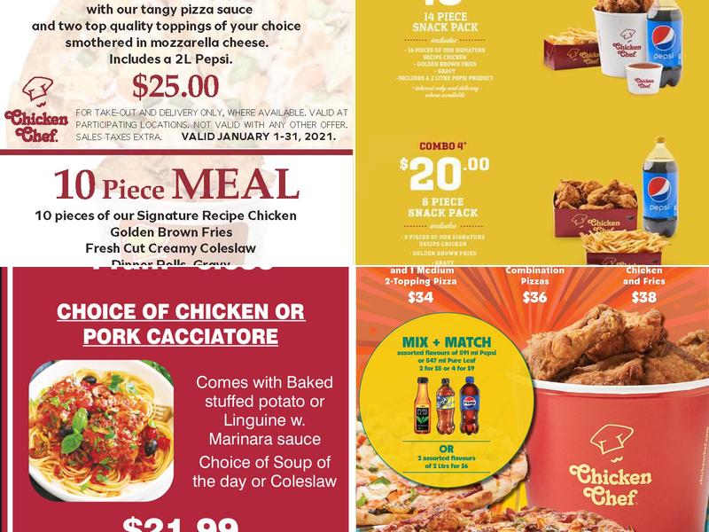 Chicken Chef - Roblin MB Menu